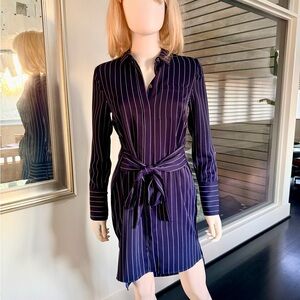 Armani Exchange Striped Shirt Dress